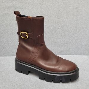 MOSSIMO DUTTI Brown Leather Ankle Boots Sz